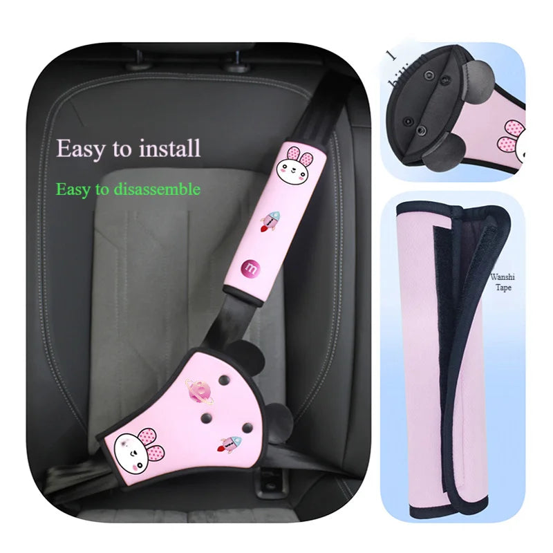 Car Child Safety Belt, Seat Shoulder Guard, Anchor, Safety Belt Protection Cover, Anti Pinch Neck Limiter, Belly Guard