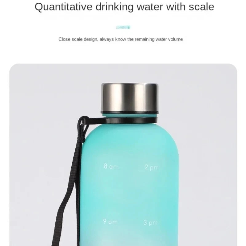 1 Liters Water Bottle Motivational Drinking Bottle Sports Water Bottles With Time Marker Stickers Portable Reusable Plastic Cups