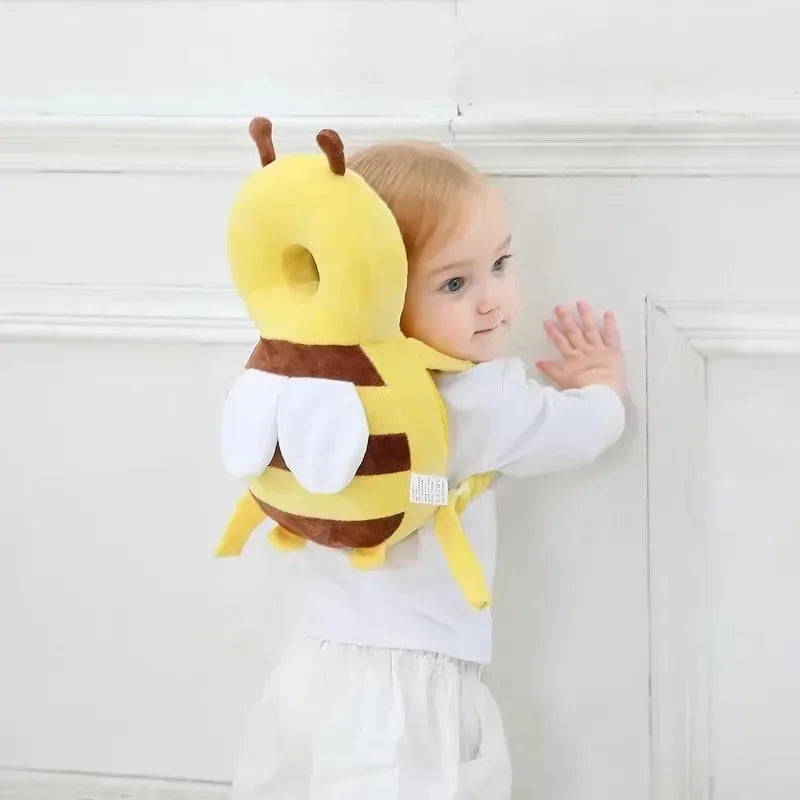 Little Bee Baby Head Protection Hat Soft Plush Anti Fall Pillow Breathable Cute Learning Walking Safety Pad for Toddlers