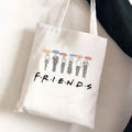 Friends Tv Show Series Pattern Tote Bag Fashionable Canvas Bags Parties Travel and Shopping Machine Washable Handbag Fans Gifts