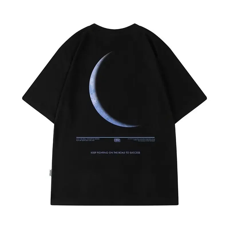 M-8XL Men's T-shirt Short Sleeved Loose trendy Oversized t-shirts Print Tshirt Y2k tops Casual Versatile anime Short Sleeved Tee