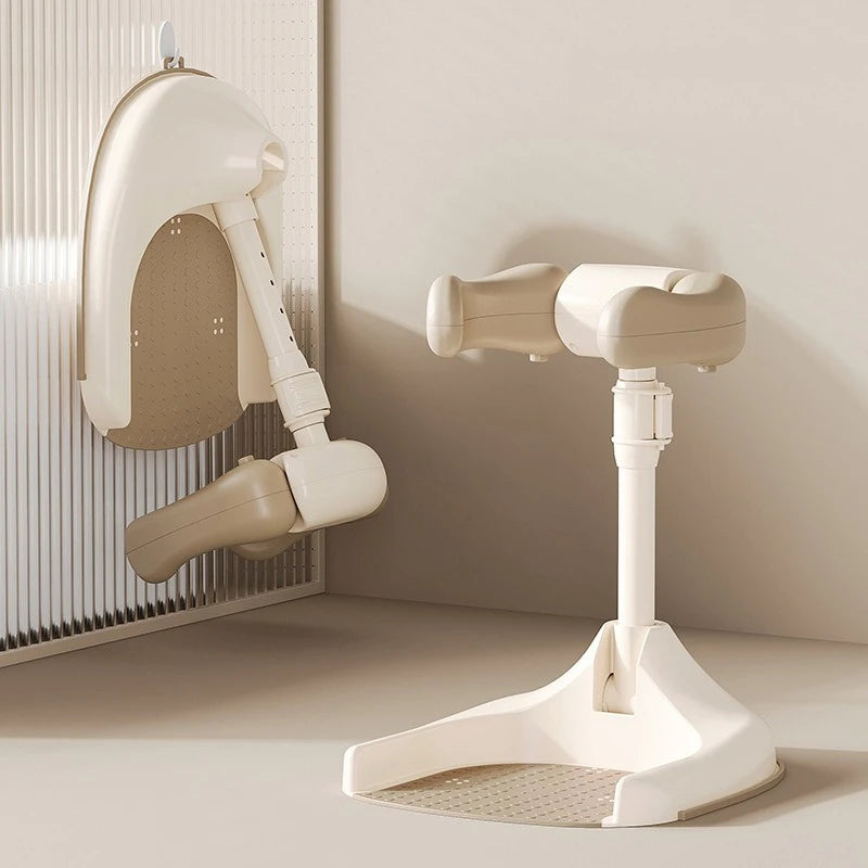 Adjustable Baby Shower Rack - Foldable Anti-Slip Bath Caddy for Infants, Secure Bathtub Organizer with Drainage Holes
