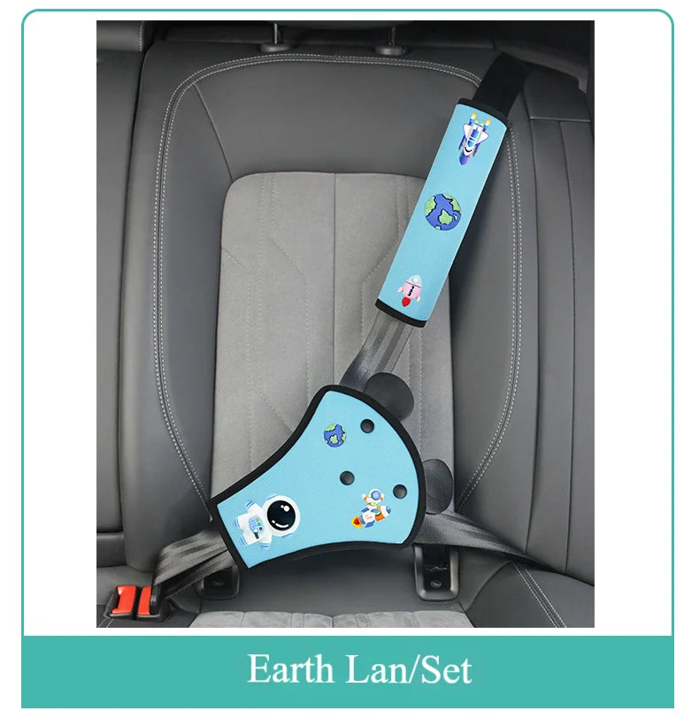 Car Child Safety Belt, Seat Shoulder Guard, Anchor, Safety Belt Protection Cover, Anti Pinch Neck Limiter, Belly Guard