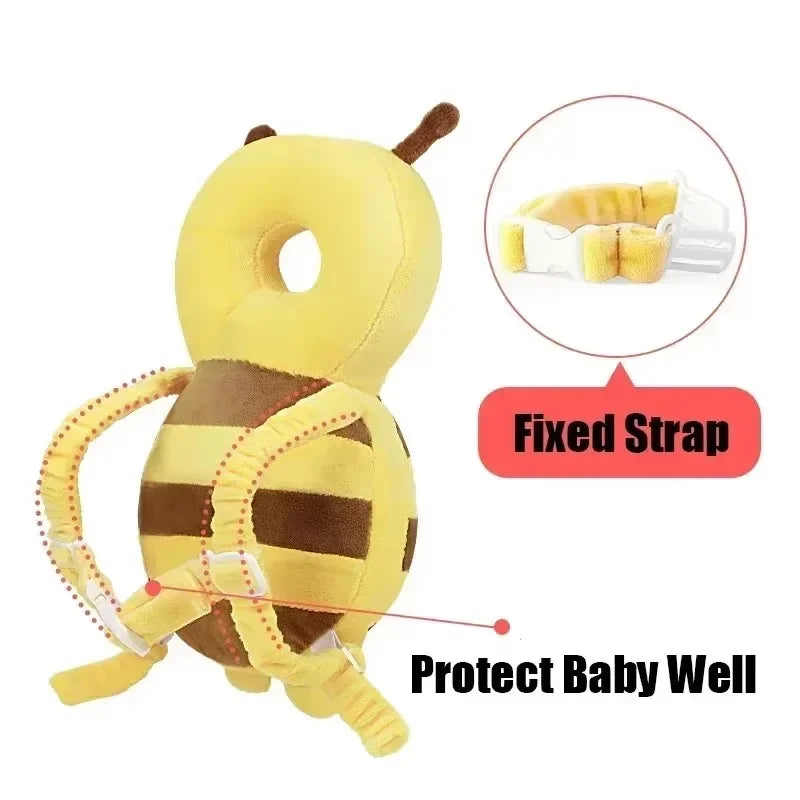 Little Bee Baby Head Protection Hat Soft Plush Anti Fall Pillow Breathable Cute Learning Walking Safety Pad for Toddlers