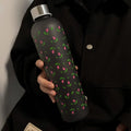 1000ml (33.81fl oz) Ditsy Floral Pattern Water Bottle - Leak-Proof, Portable, Christmas Gift for Friends/Students/Coup