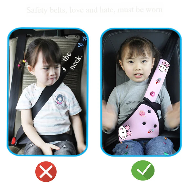 Car Child Safety Belt, Seat Shoulder Guard, Anchor, Safety Belt Protection Cover, Anti Pinch Neck Limiter, Belly Guard
