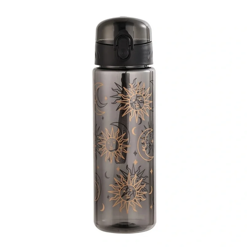 780ml Daisy Flower Plastic Water Bottle Sports Transparent Water Bottle Portable Gym Travel Clear Leakproof Drinking Bottle