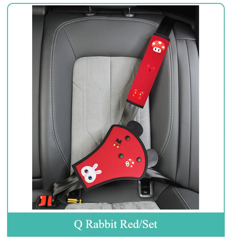 Car Child Safety Belt, Seat Shoulder Guard, Anchor, Safety Belt Protection Cover, Anti Pinch Neck Limiter, Belly Guard