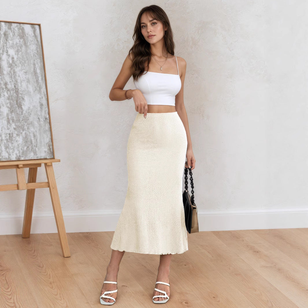 Elegant Sheath Mermaid Skirt Midi Skirt